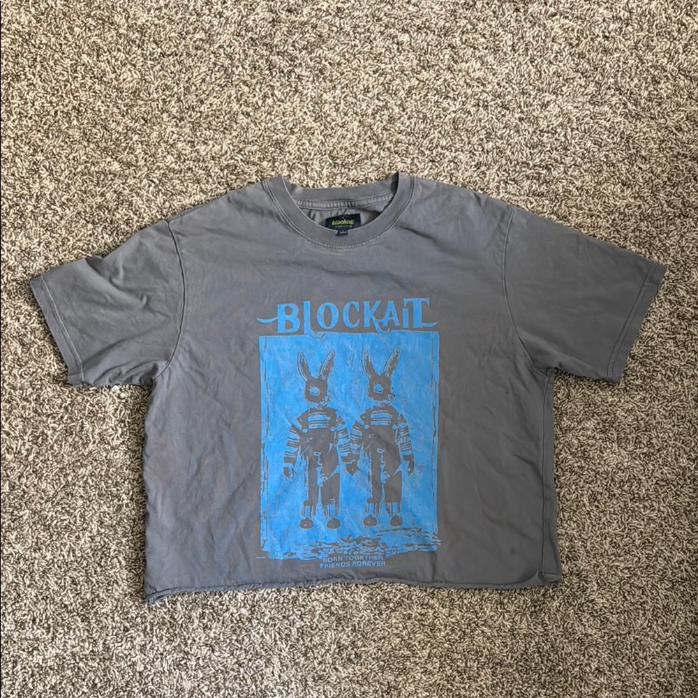 Vintage Twin Rabbit Cropped T-Shirt